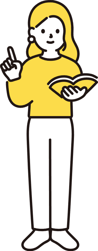 本を持った女性